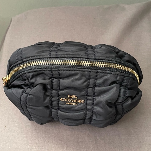 Coach Small Boxy Cosmetic Case with Ruching - Picture 7 of 9